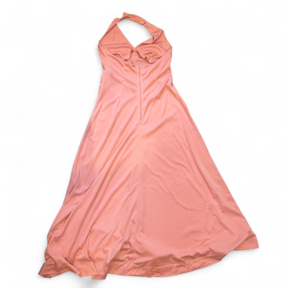 Peachy handmade vintage halter maxi dress womens size small